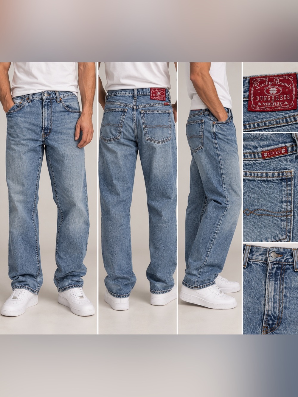 Vintage Lucky Brand Dungarees Jeans Made in USA 32x30